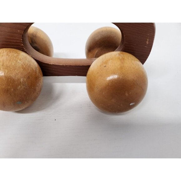 Vintage Wooden Horse Toy On Wheels Push Toy Hand Roller Retro Carvings Decor - Picture 4 of 10